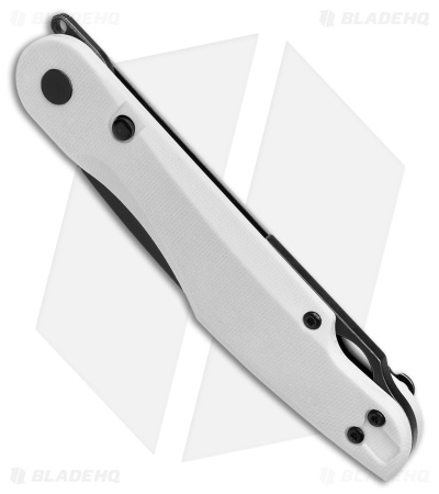 Daggerr Knives Sparrow Stormtrooper Button Lock Knife White G-10 (3.9" Black)