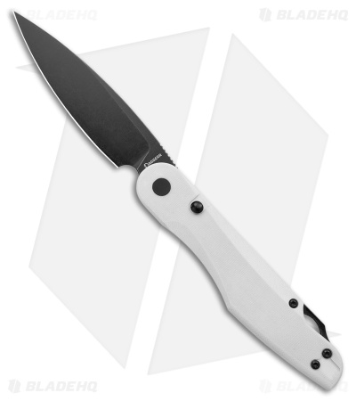 Daggerr Knives Sparrow Stormtrooper Button Lock Knife White G-10 (3.9" Black)