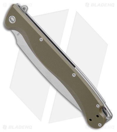 Daggerr Knives Vendetta Frame Lock Knife Olive G-10 (5" Stonewash)