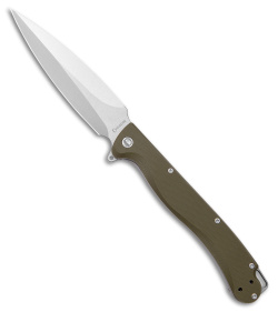 Daggerr Knives Vendetta Frame Lock Knife Olive G-10 (5" Stonewash)