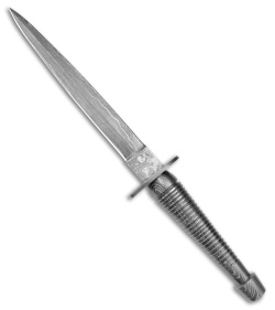 Damascus Commando Dagger D/E Fixed Blade Damascus (7.5" Damascus)