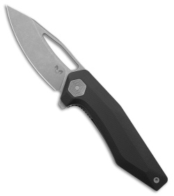 Damned Designs Brahma Liner Lock Knife Black G-10 (3.6" Stonewash)