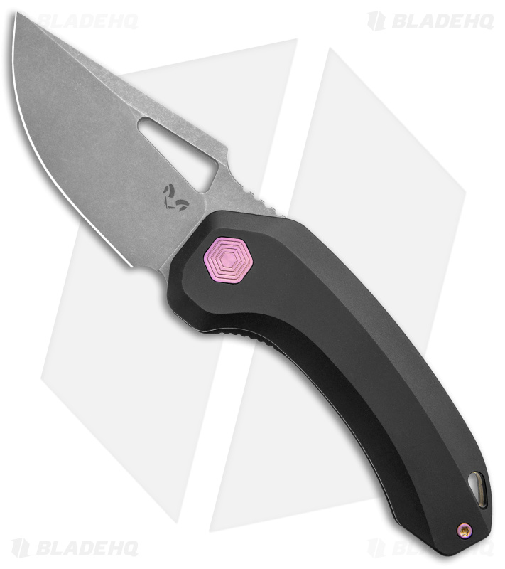 Damned Designs Djinn XL Frame Lock Knife Black Titanium (3