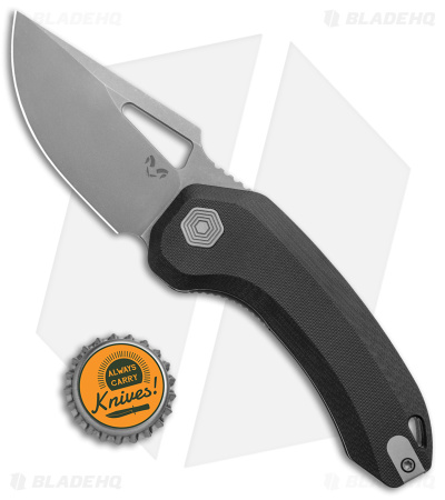 Damned Designs Djinn XL Liner Lock Knife Black G-10 (3" SW) 
