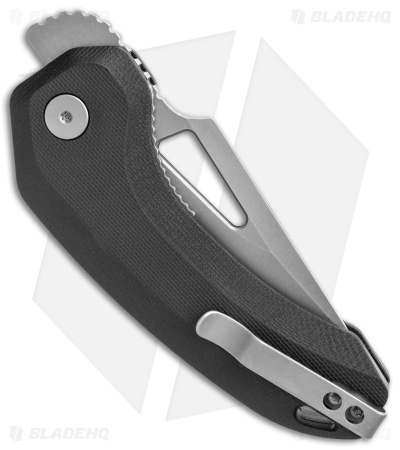 Damned Designs Djinn XL Liner Lock Knife Black G-10 (3" SW) 