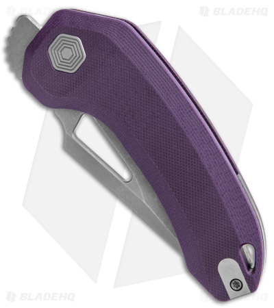 Damned Designs Djinn XL Liner Lock Knife Purple G-10 (3" SW)