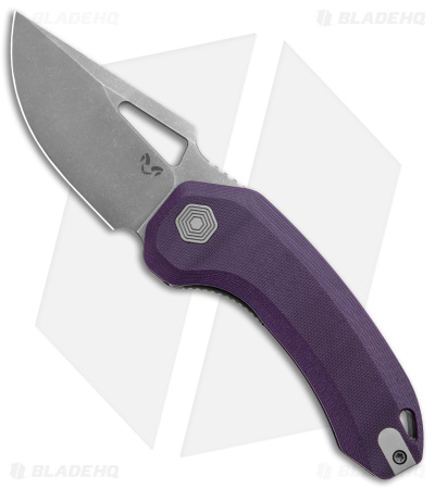 Damned Designs Djinn XL Liner Lock Knife Purple G-10 (3" SW)