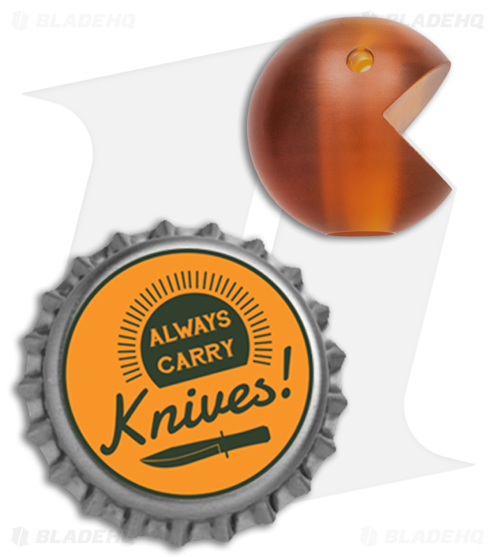 Damned Designs Amber Ultem Pac-Man Bead