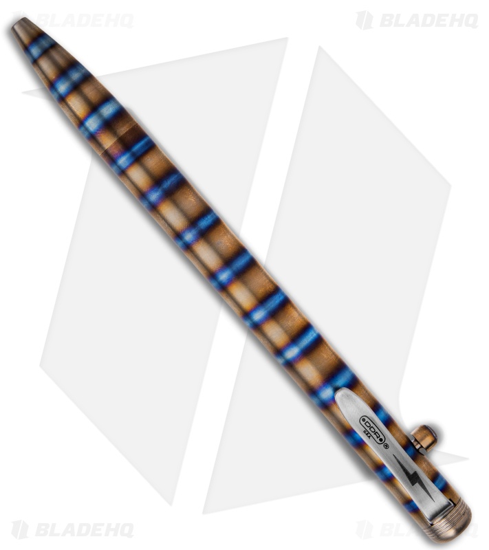 Darrel Ralph Thunderbolt Bolt Action Pen Titanium - Flame Stripe