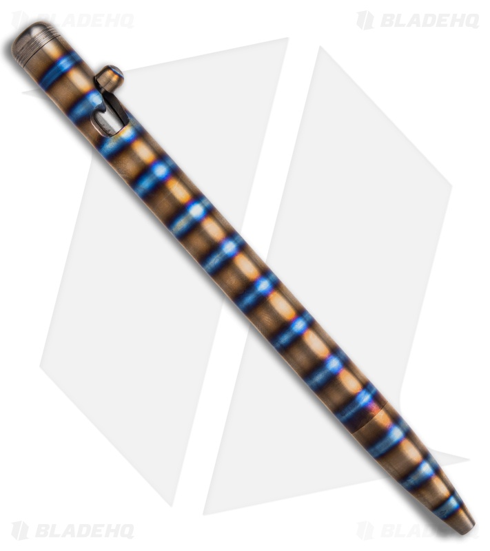 Darrel Ralph Thunderbolt Bolt Action Pen Titanium - Flame Stripe
