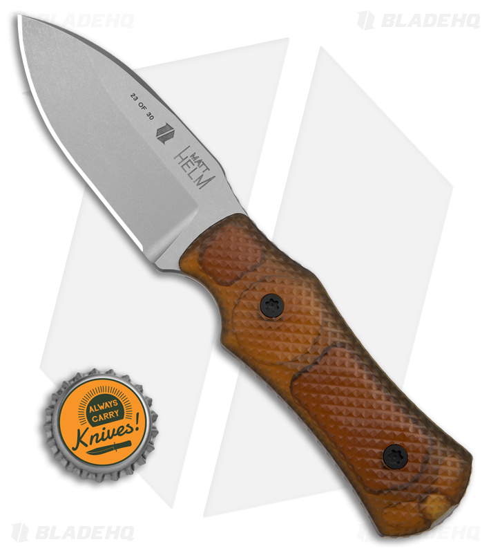 Dauntless Mfg BHQ Exc Dog Bone Fixed Blade Knife Ultem (3.25" Tumbled)