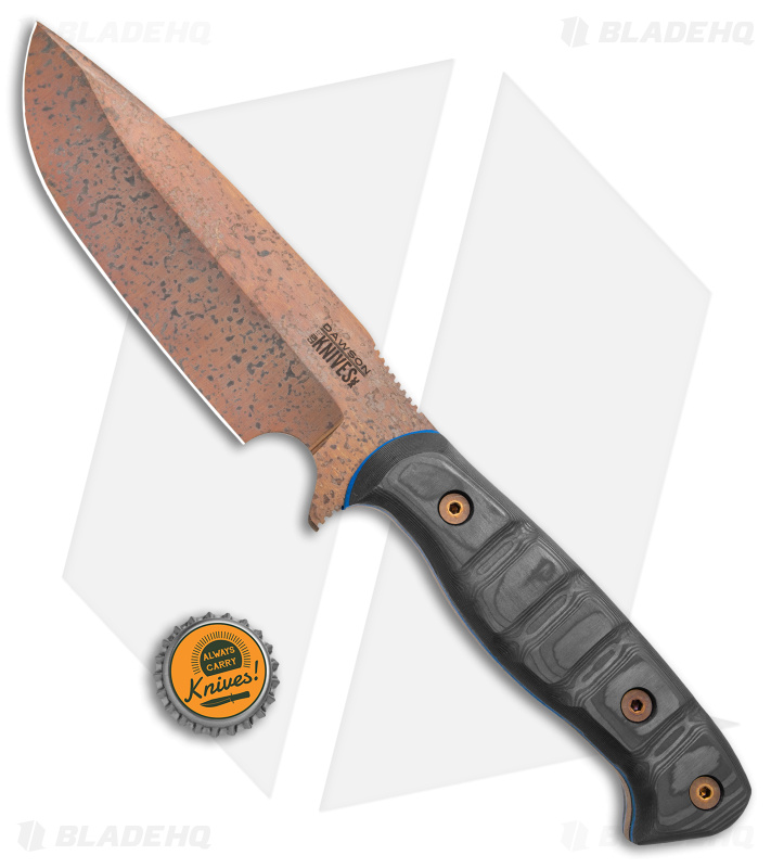 Dawson Knives Big Bear Fixed Knife - AZ Copper/CF - Blade HQ