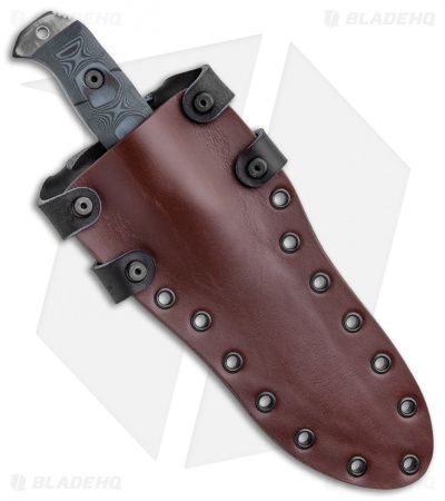 Dawson Knives Chief Fixed Blade Knife Black/Pewter Gray G-10 (5.1" Specter)