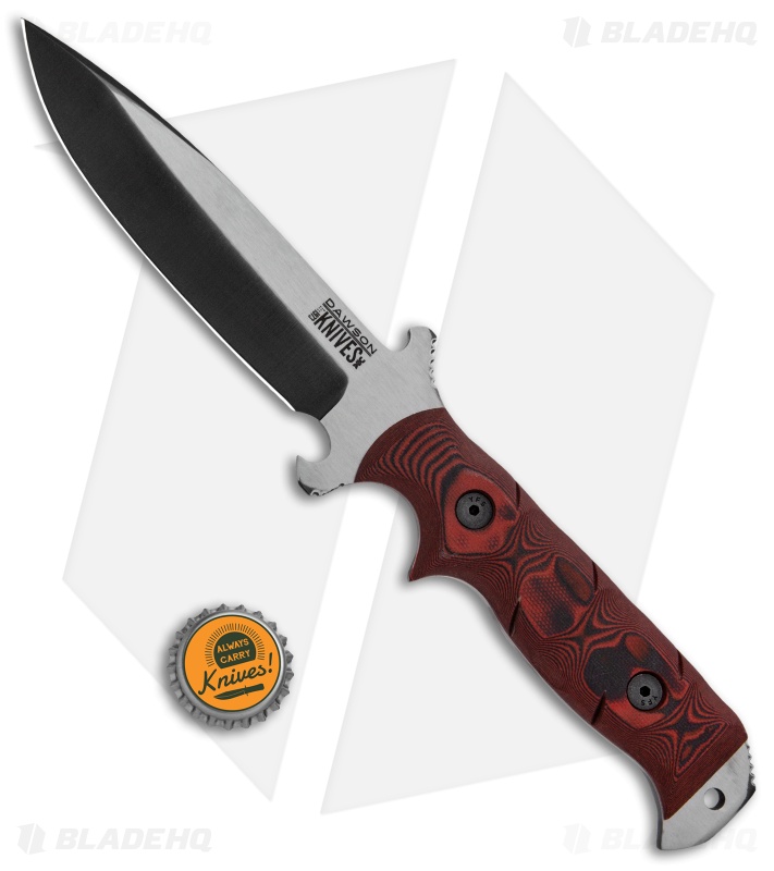 Dawson Knives Chief Fixed Blade Knife Red/Black G-10 (5.1" Specter)