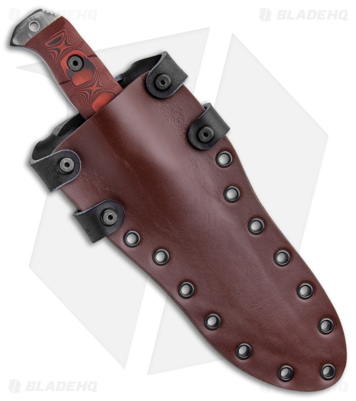 Dawson Knives Chief Fixed Blade Knife Red/Black G-10 (5.1" Specter)