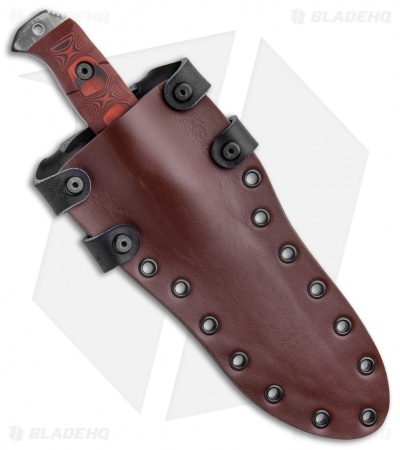 Dawson Knives Chief Fixed Blade Knife Red/Black G-10 (5.1" Specter)