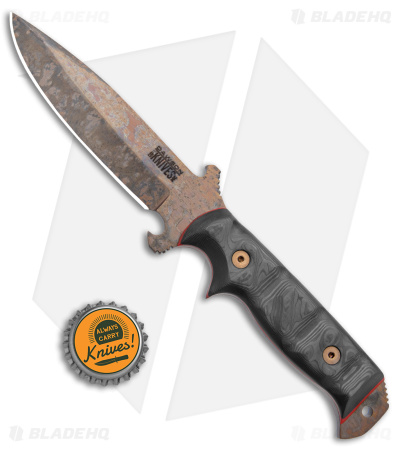 Dawson Knives Chief Fixed Blade Knife Two Tone CF (5.25" Arizona Copper)