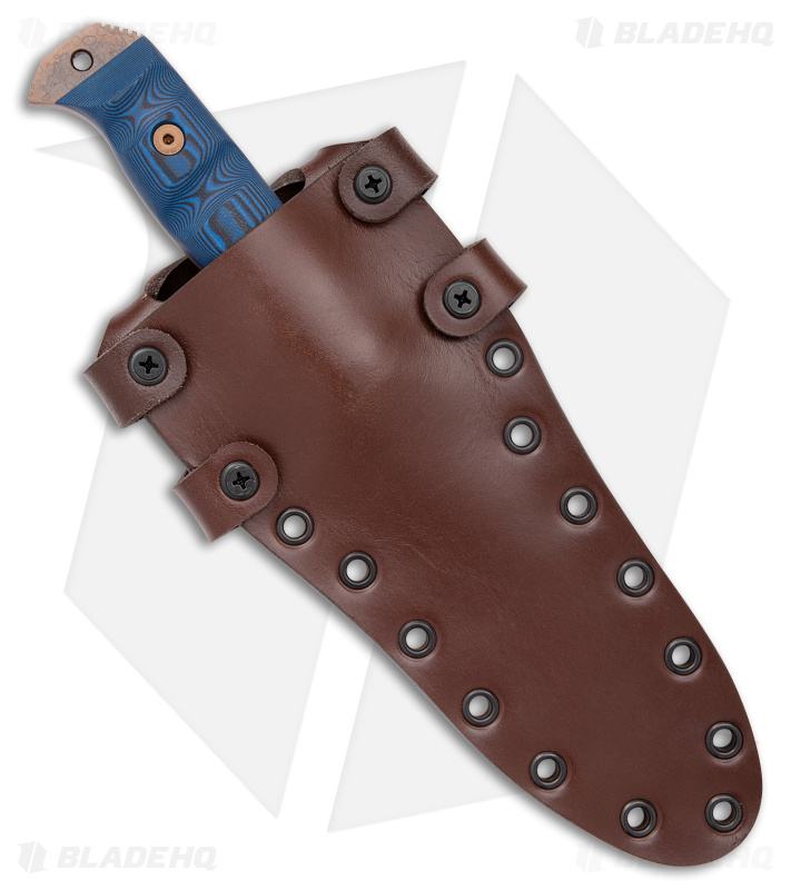 Dawson Knives Chief Fixed Blade Knife Blue/Black G-10 (5" AZ Copper MagnaCut) 