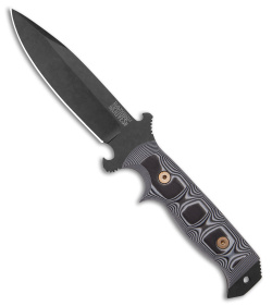 Dawson Knives Chief Fixed White/Black G-10 (5" Apocalyptic Black MagnaCut) 