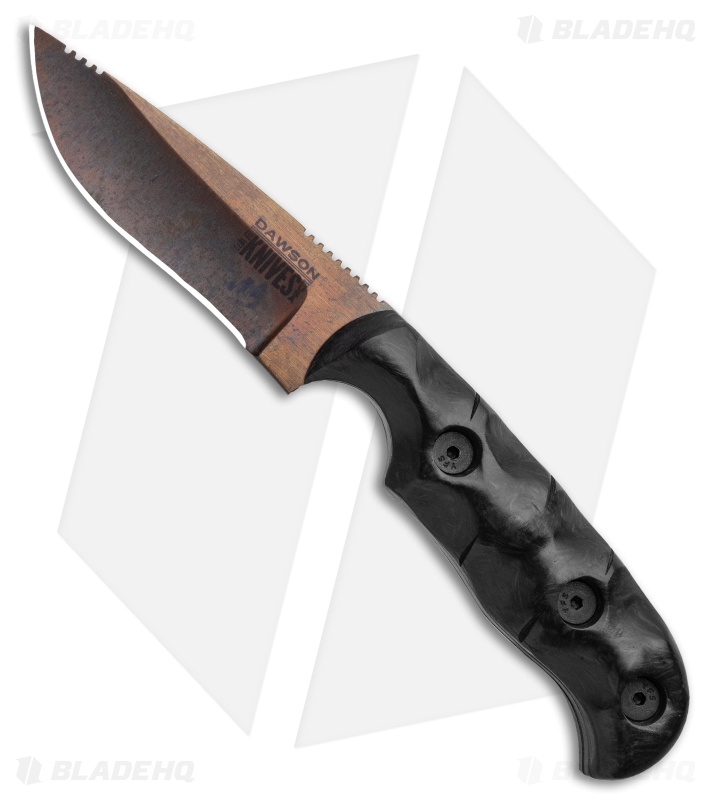 Dawson Deep Notch Skinner Fixed Blade Knife Carbon Fiber (3.1" Arizona
