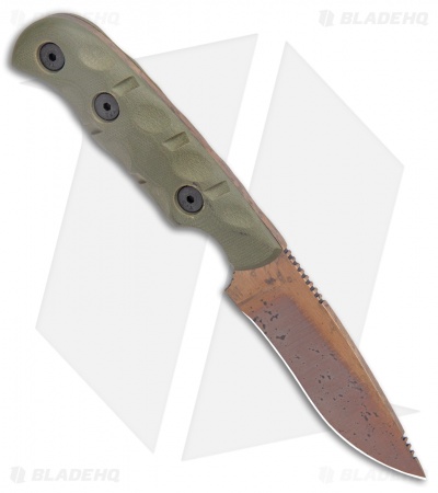 Dawson Knives Deep Notch OD Green G-10 (3.25" Arizona Copper)