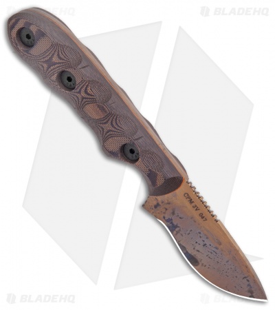 Dawson Knives Field Guide Fixed Blade Knife Orange G-10 (2.5" Arizona Copper)