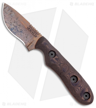 Dawson Knives Field Guide Fixed Blade Knife Orange G-10 (2.5" Arizona Copper)
