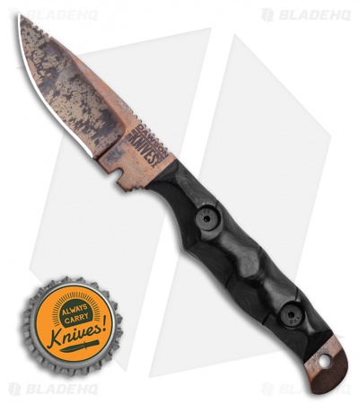 Dawson Knives Handyman Fixed Blade Knife Carbon Fiber (3.25" Arizona Copper)