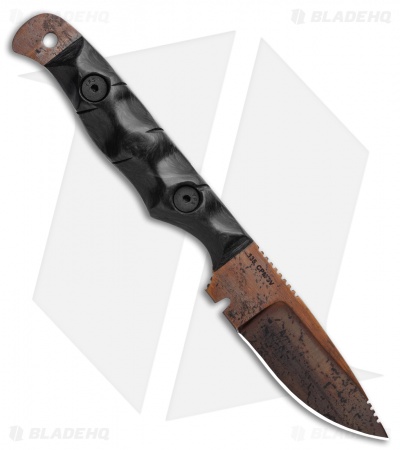 Dawson Knives Handyman Fixed Blade Knife Carbon Fiber (3.25" Arizona Copper)