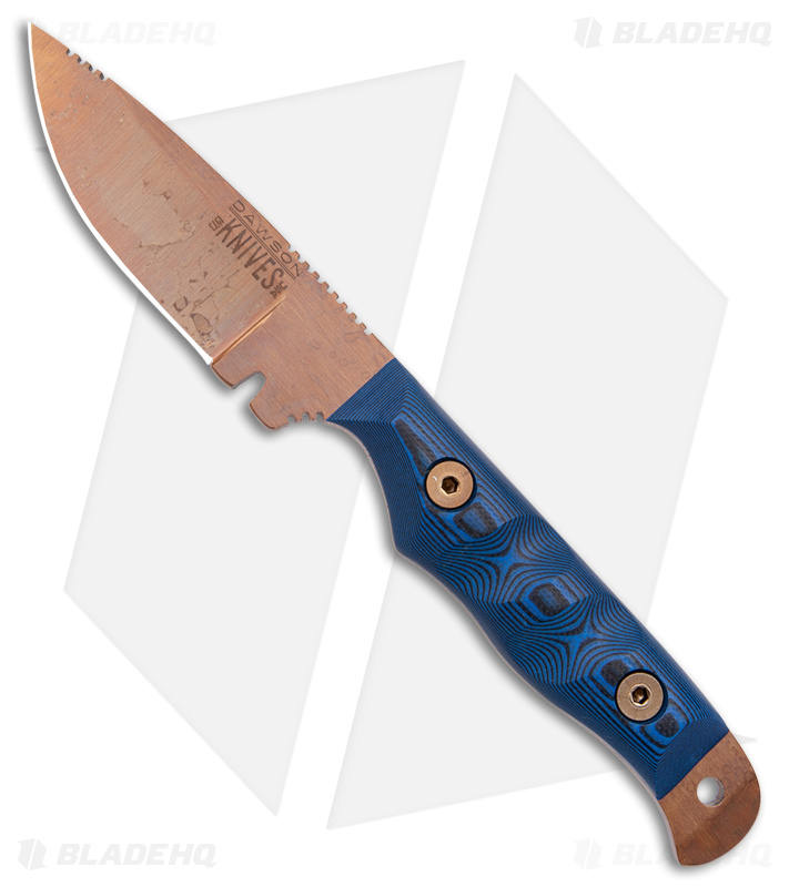 Dawson Knives Handyman Blue/Black (Copper MagnaCut) - Blade HQ