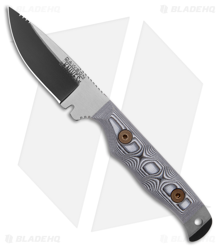 Dawson Knives Handyman Fixed Blade Knife White/Black (3.25" Specter MagnaCut) 