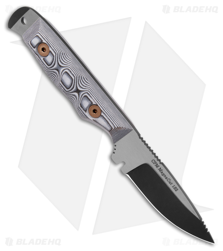 Dawson Knives Handyman Fixed Blade Knife White/Black (3.25" Specter MagnaCut) 