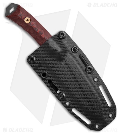 Dawson Knives Harvester Gen 2 Fixed Blade Knife Red/Black G-10 (3" Black Apoc)