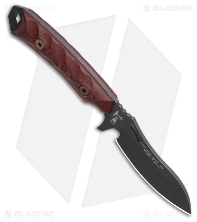 Dawson Knives Harvester Gen 2 Fixed Blade Knife Red/Black G-10 (3" Black Apoc)