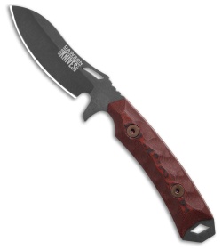 Dawson Knives Harvester Gen 2 Fixed Blade Knife Red/Black G-10 (3" Black Apoc)