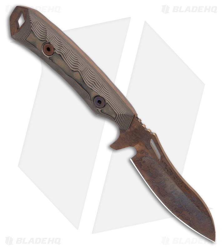 Dawson Knives Harvester Fixed Blade Black/Green G-10 Copper