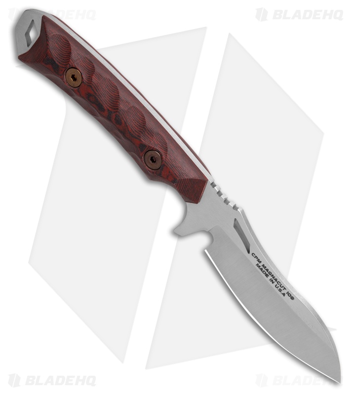 Dawson Knives Harvester Fixed Blade Knife Red/Black G-10 (3" Satin)