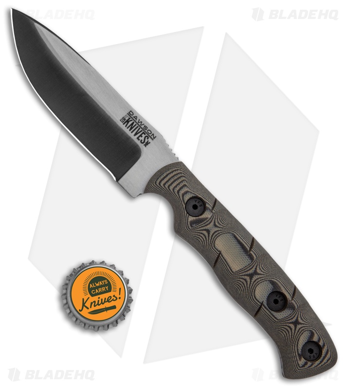 Dawson Knives Huntsman Fixed Blade Knife Black/Tan G-10 (4.1" Specter)
