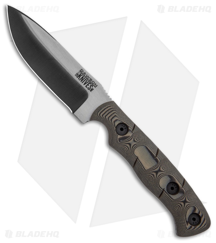 Dawson Knives Huntsman Fixed Blade Knife Black/Tan G-10 (4.1" Specter)