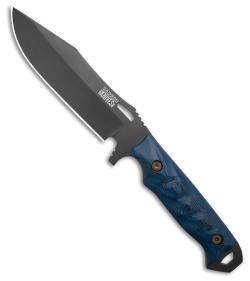 Dawson Knives Marauder Fixed Blade Knife Blue/Black G-10 (Apocalypse Black)