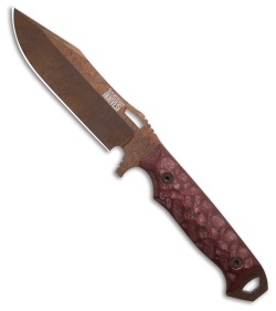 Dawson Knives Marauder Gen 2 Fixed Blade Knife Red/Black G-10 (6.1" AZ Copper)