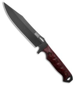 Dawson Knives Marauder XL Fixed Blade Knife Red/Black G-10 (7.25" Black)