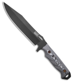 Dawson Knives Marauder XL Fixed Blade Knife White/Black G-10 (Apocalypse Black)