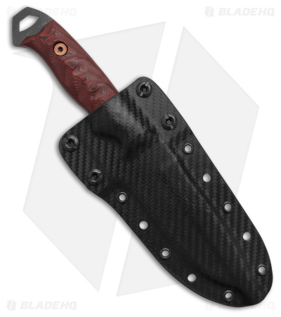 Dawson Knives Nomad Fixed Blade Knife Red/Black G10 (Apocalypse Black)