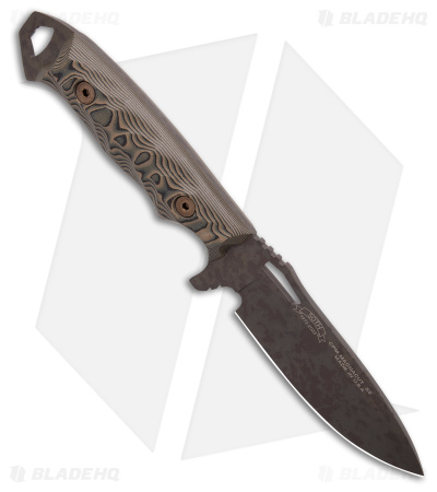 Dawson Knives Nomad Fixed Blade Knife Ultrex Camo G-10 (4.25" Scorched Earth)