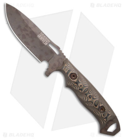 Dawson Knives Nomad Fixed Blade Knife Ultrex Camo G-10 (4.25" Scorched Earth)