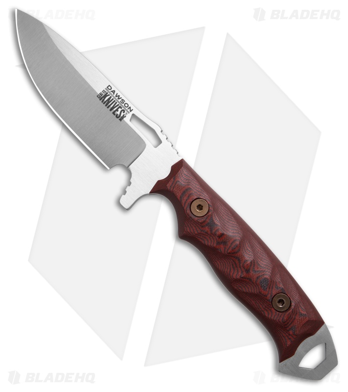 Dawson Knives Nomad Gen 2 Fixed Blade Knife Red/Black G-10 (4.25" Satin)