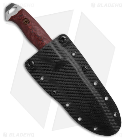 Dawson Knives Nomad Gen 2 Fixed Blade Knife Red/Black G-10 (4.25" Satin)