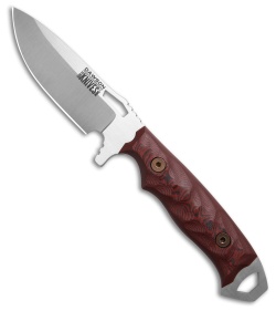 Dawson Knives Nomad Gen 2 Fixed Blade Knife Red/Black G-10 (4.25" Satin)