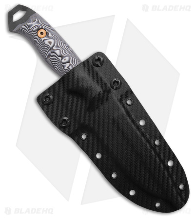 Dawson Knives Nomad Fixed Blade Knife White/Black G-10 (Apocalypse Black)